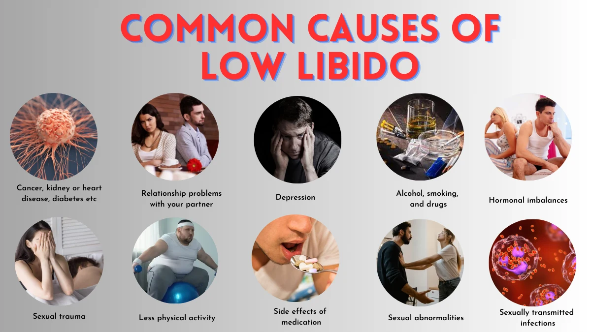 common causes of low libido in men (male) and women (females)